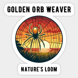 Golden Orb Weaver Arachnid Sticker